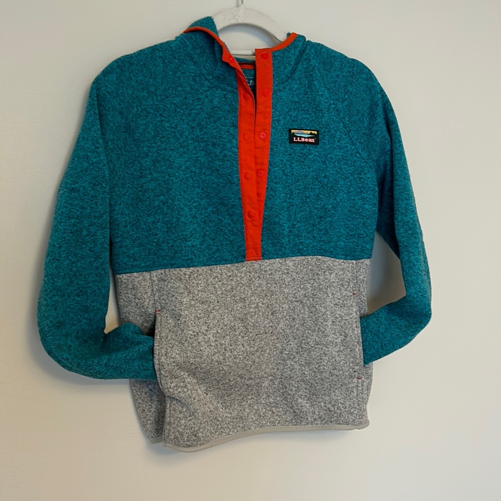 LL Bean hooded anorak sweater - women’s size XS